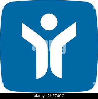 Modello di design del logo vettoriale app medico online Illustrazione Vettoriale