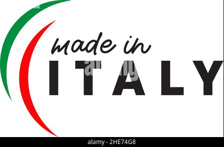 Made in Italy emblema etichetta prodotto vettore logo simbolo design Illustrazione Vettoriale