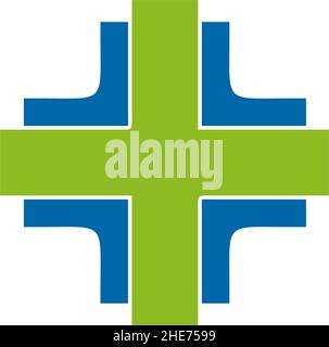 Design del logo vettoriale per applicazioni mediche online Illustrazione Vettoriale