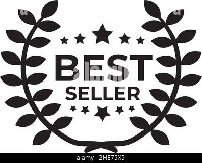 Logo vettoriale emblema prodotto Best seller Illustrazione Vettoriale