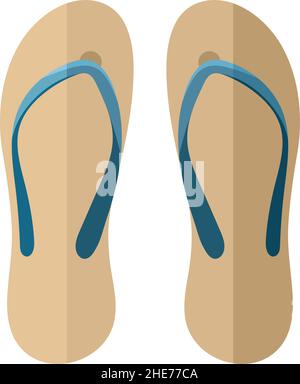 Flop di flop di disegno piatto vettoriale Illustrazione Vettoriale