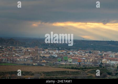 Vista panoramica della città di Guadix, Granada - Spagna. Foto Stock