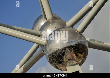 Atomium Heyselpark im, Expo '58, Brüssel, Belgien, Europa | Atomium in Heysel Park, Expo '58, Bruxelles, Europa fiera mondiale Foto Stock