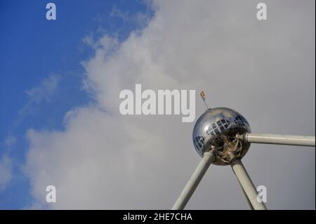 Atomium Heyselpark im, Expo '58, Brüssel, Belgien, Europa | Atomium in Heysel Park, Expo '58, Bruxelles, Europa fiera mondiale Foto Stock