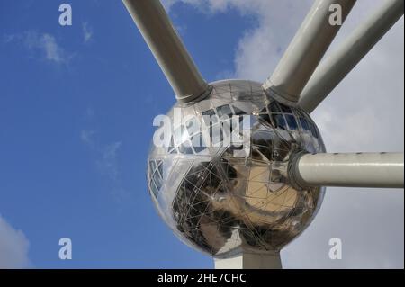 Atomium Heyselpark im, Expo '58, Brüssel, Belgien, Europa | Atomium in Heysel Park, Expo '58, Bruxelles, Europa fiera mondiale Foto Stock