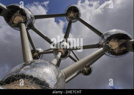 Atomium Heyselpark im, Expo '58, Brüssel, Belgien, Europa | Atomium in Heysel Park, Expo '58, Bruxelles, Europa fiera mondiale Foto Stock