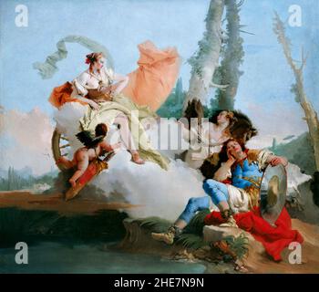 Rinaldo incantato da Armida di Giovanni Battista Tiepolo (1696-1770), olio su tela, c.1742-45 Foto Stock