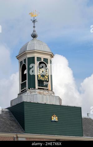 Primo piano Torre dell'Orologio al Museo Marinemuseo di Den Helder Paesi Bassi 23-9-2019 Foto Stock