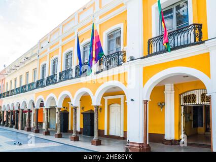 Cochabamba, case coloniali in Cochabamba Bolivia Foto Stock