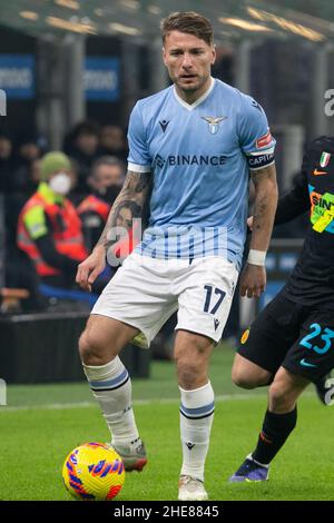 Milano, Italia - gennaio 9 2022 - Inter-Lazio serie A - immobile ciro ss lazio Credit: Christian Santi/Alamy Live News Foto Stock