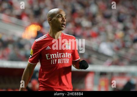 Lisboa, Portogallo. 09th Jan 2022. João Mário centrocampista di SL Benfica durante la partita di Bwin Liga Portugal tra SL Benfica vs FC Pafos de Ferreira a Estádio da Luz il 09 gennaio 2022 a Lisbona, Portogallo. Valter Gouveia/SPP Credit: SPP Sport Press Photo. /Alamy Live News Foto Stock