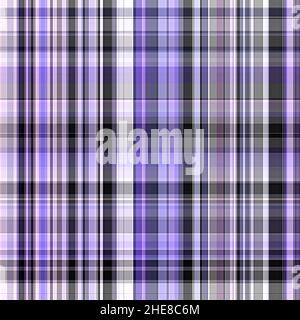 Colore tartan diagonale viola peri dell'anno texture motivo senza cuciture. Gingham tonale, grunge controllare texture sfondo trendy. Lavaggio bianco e blu tenue Foto Stock