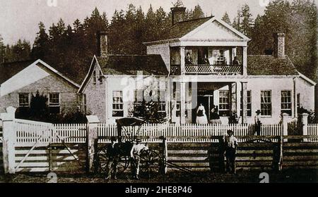 Sam casa marrone 1880s. Foto Stock