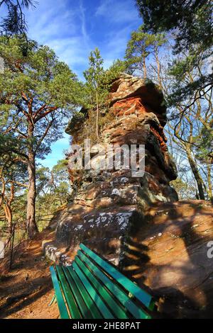 Una vista straordinaria nel Felsenland Dahner Foto Stock