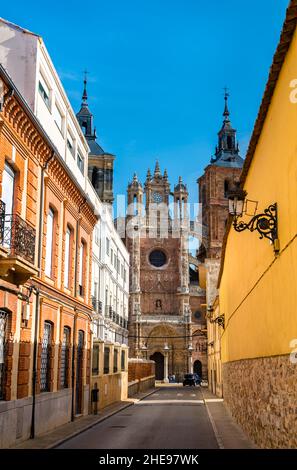 La Cattedrale di Astorga in Spagna Foto Stock