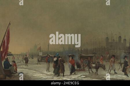 Samuel Collings - Frost sul Tamigi Foto Stock