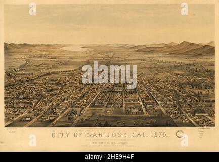 San jose california 1875. Foto Stock
