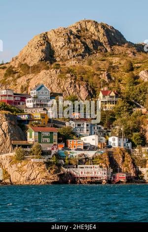 La batteria alla base di Signal Hill St. John's, Terranova, Canada. Foto Stock