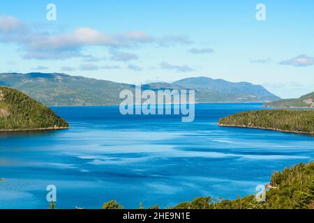 Gros Morne National Park, Wild Cove su Bonne Bay, Terranova, Canada. Foto Stock