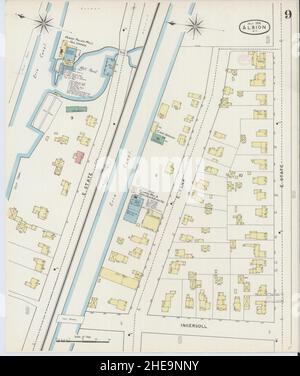 Sanborn Fire Insurance Map da Albion, Orleans County, New York. Foto Stock