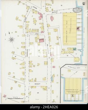 Sanborn Fire Insurance Map da Atene, Greene County, New York. Foto Stock