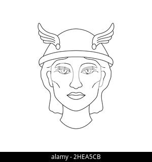 Dio greco Hermes Illustrazione Vettoriale