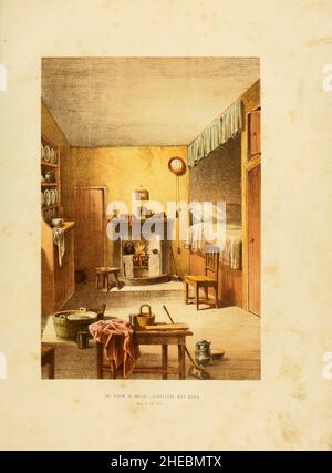La stanza in cui Livingstone è nata (marzo 19 1813) dal libro The life and Explosions of David Livingstone, LL.D. sottotitolato come la vita e le esplorazioni del Dr. Livingstone, il grande viaggiatore missionario pubblicato a Londra da John G. Murdoch nel 1870 Foto Stock