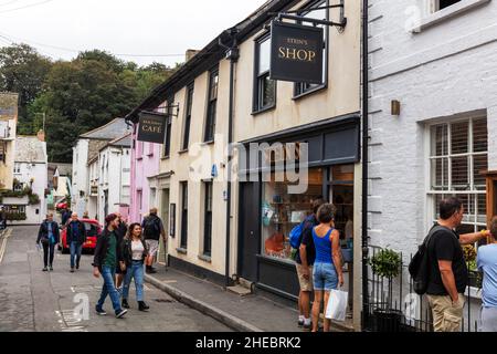 Stein's Shop Padstow Cornwall, Rick Stein's Shop, Padstow, Rick stein's Cafe Padstow, Rick Stein's Restaurant Padstow, Padstow UK, Padstow Cornwall Foto Stock