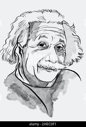 illustrazione di einstein Foto Stock