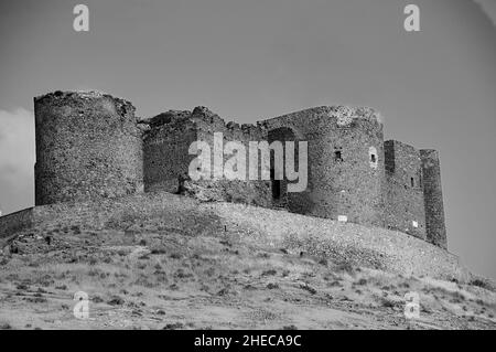 Vista panoramica del Castello di Consuegra Segovia. Foto Stock