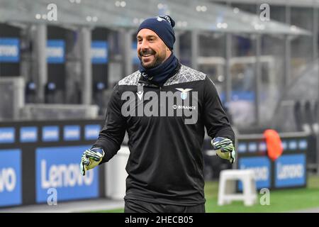 Milano, Italia. 09th Jan 2022. Pepe Reina del Lazio ha visto in serie un incontro tra Inter e Lazio a Giuseppe Meazza di Milano. (Photo Credit: Gonzales Photo/Alamy Live News Foto Stock