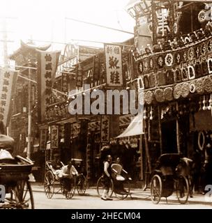 Nanking Road, Shanghai, Cina, inizio 1900s Foto Stock