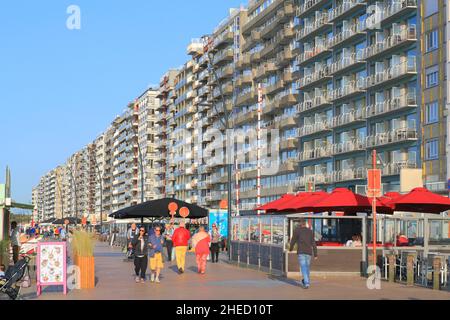 Belgio, Fiandre Occidentali, Blankenberghe, lungomare Foto Stock