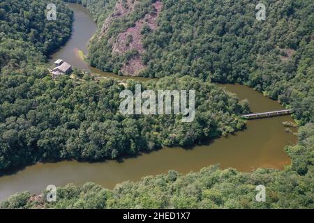 Francia, Tarn, Tanus, valle del Viaur, la cappella di Las Planques Foto Stock