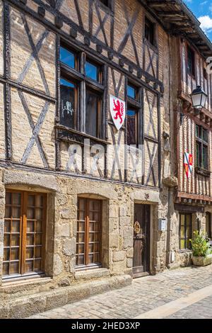 Francia, Deux-Sevres, Parthenay, passo su uno dei modi per Santiago de Compostela (Plantagenet Way), quartiere medievale di Saint-Jacques Foto Stock