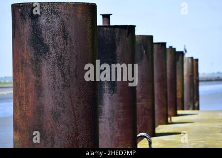 Ormeggio nel porto di Husum Foto Stock