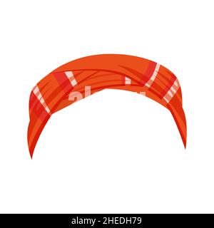 Arancione donna capelli bandana illustrazione vettore Illustrazione Vettoriale