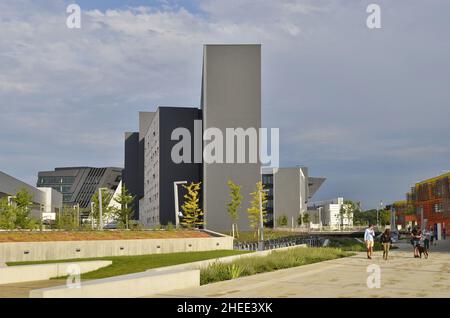 WU (Wirtschaftsuniversität Wien) Università di Economia e Commercio edifici campus a Vienna Austria. Foto Stock