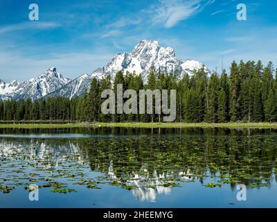 Coulter Lake nel Grand Teton National Park, Wyoming, USA. Foto Stock