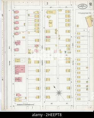 Sanborn Fire Insurance Map da Ford City, Armstrong County, Pennsylvania. Foto Stock