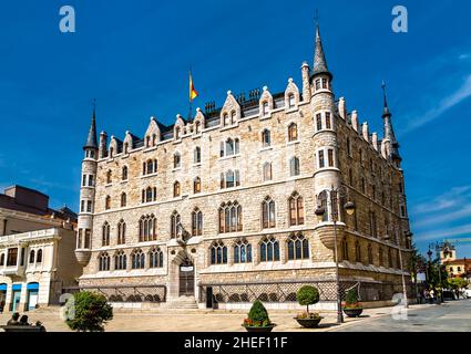 Casa Botines a Leon, Spagna Foto Stock