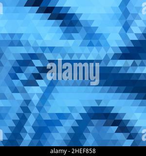 sfondo blu triangoli. illustrazione moderna. Foto Stock