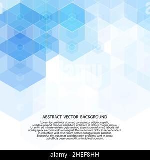 vettore astratto sfondo esagonale blu Foto Stock