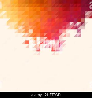 sfondo triangolare di colore rosso e orang. illustrazione astratta. stile poligonale. modello di presentazione Foto Stock
