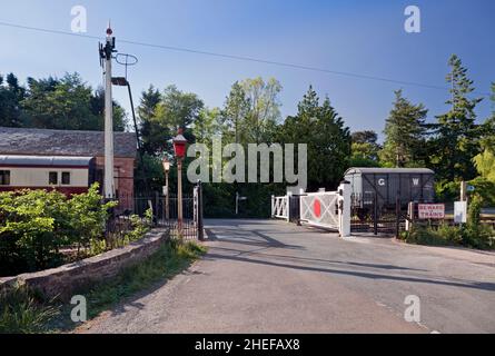 Staverton Station sulla South Devon Conpreserved Steam Railway, Devon, Inghilterra, Regno Unito Foto Stock