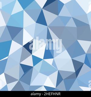 Sfondo a mosaico poligonale blu bianco, illustrazione vettoriale, modelli creativi di business design Foto Stock