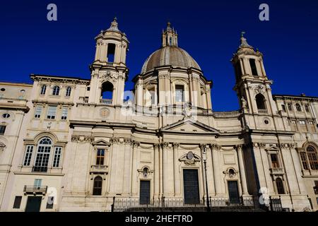 Chiesa di Sant Agnese in Agone in Piazza Navona a Roma Foto Stock