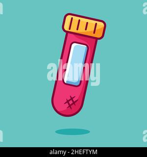 flacone di medicina isolato cartoon vettore illustrazione in stile piatto profilo Illustrazione Vettoriale