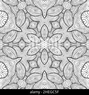 mandala da colorare con motivo simmetrico. pagina da colorare antistress  Foto stock - Alamy