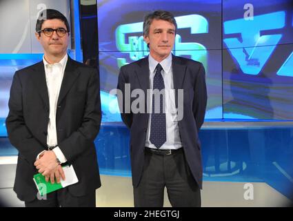 Archivia foto, . 03rd luglio 2019. ROMA- PRESENTAZIONE DEL NUOVO STUDIO DELLE TG1 COLONNE- GIANNI RIOTTA E DAVID SASSOLI (/ IPA/Fotogramma, - 2008-04-13) ps la foto può essere utilizzata nel rispetto del contesto in cui è stata scattata, E senza l'intento diffamatorio del decoro delle persone rappresentate (ARCHIVIO FOTOGRAFICO - 2019-07-03,/IPA) ps la foto può essere utilizzata nel rispetto del contesto in cui è stata scattata, e senza l'intento diffamatorio del decoro delle persone rappresentate Credit: Independent Photo Agency/Alamy Live News Foto Stock